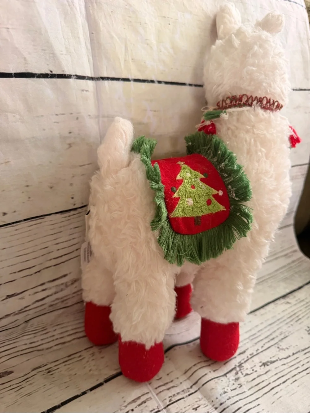 Pier 1  Plush Llama Christmas